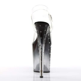 Pleaser Sandalette STARDUST-808T Transparent Schwarz EU-37 / US-7
