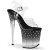 Pleaser Sandalette STARDUST-808T Transparent Schwarz EU-37 / US-7
