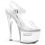 Pleaser Sandalette TIPJAR-708-2 Transparent Silber EU-40 / US-10