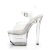 Pleaser Sandalette TIPJAR-708-2 Transparent Silber EU-40 / US-10