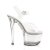 Pleaser Sandalette TIPJAR-708-2 Transparent Silber EU-40 / US-10