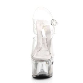Pleaser Sandalette TIPJAR-708-2 Transparent Silber EU-37...