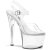 Pleaser Sandalette TREASURE-708 Transparent Silber EU-35 / US-5