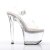 Pleaser Sandalette TREASURE-708 Transparent Silber EU-35 / US-5