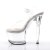 Pleaser Sandalette TREASURE-708 Transparent Silber EU-37 / US-7