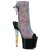 Pleaser Stiefelette UNICORN-1018G Lila-Blau Multi Glitter EU-35 / US-5