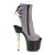 Pleaser Stiefelette UNICORN-1018G Lila-Blau Multi Glitter EU-35 / US-5