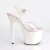 Pleaser Sandalette UNICORN-708LG Transparent Silber Multi Glitter EU-41 / US-11
