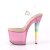 Pleaser Sandalette UNICORN-708T Transparent Pink-Bunt EU-35 / US-5