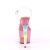 Pleaser Sandalette UNICORN-708T Transparent Pink-Bunt EU-35 / US-5