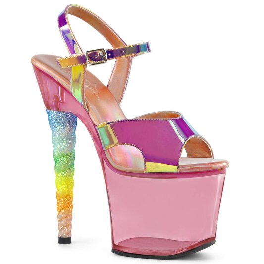 Pleaser Sandalette UNICORN-711T Pink schimmernd Bunt EU-35 / US-5