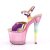 Pleaser Sandalette UNICORN-711T Pink schimmernd Bunt EU-35 / US-5