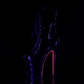 Pleaser Stiefelette XTREME-1020TT Schwarz Neon-Pink EU-38 / US-8
