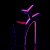 Pleaser Sandalette XTREME-809TT Schwarz Neon-Pink EU-37 / US-7
