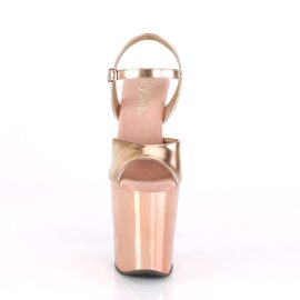 Pleaser Sandalette XTREME-809TTG Rose-Gold Metallic Chrom Glitter EU-35 / US-5