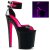 Pleaser Sandalette XTREME-875TT Schwarz Neon-Pink EU-38 / US-8