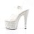 Pleaser Sandalette ADORE-708MR-5 Transparent Weiß-Silber Strass EU-35 / US-5