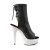 Pleaser Stiefelette BEJEWELED-1018DM-6 Schwarz Silber Multi Glitter EU-35 / US-5