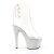 Pleaser Stiefelette BEJEWELED-1018DM-7 Transparent Silber Strass EU-37 / US-7
