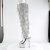 Pleaser Overknee Stiefel BEJEWELED-3019RSF-7 Silber Metallic Strass EU-39 / US-9