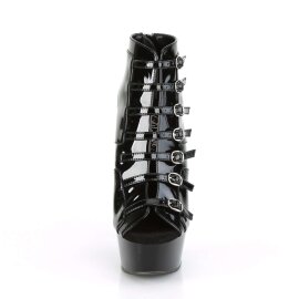Pleaser Stiefelette DELIGHT-600-11 Schwarz EU-35 / US-5
