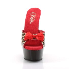 Pleaser Pantolette DELIGHT-601-6 Leopard Schwarz EU-35 /...