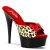Pleaser Pantolette DELIGHT-601-6 Leopard Schwarz EU-35 / US-5