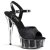 Pleaser Sandalette DELIGHT-609-5G Schwarz Glitter EU-35 / US-5