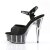 Pleaser Sandalette DELIGHT-609-5G Schwarz Glitter EU-35 / US-5