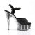 Pleaser Sandalette DELIGHT-609-5G Schwarz Glitter EU-35 / US-5