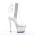 Pleaser Stiefelette STARDANCE-1018C-7 Transparent Silber Strass EU-39 / US-9