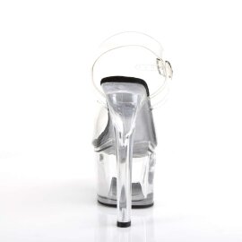 Pleaser Sandalette TIPJAR-708-5 Transparent Schwarz EU-35 / US-5