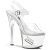Pleaser Sandalette TIPJAR-708-5 Transparent Silber EU-35 / US-5