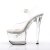 Pleaser Sandalette TIPJAR-708-5 Transparent Silber EU-35 / US-5
