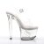 Pleaser Sandalette TIPJAR-708-5 Transparent Silber EU-35 / US-5