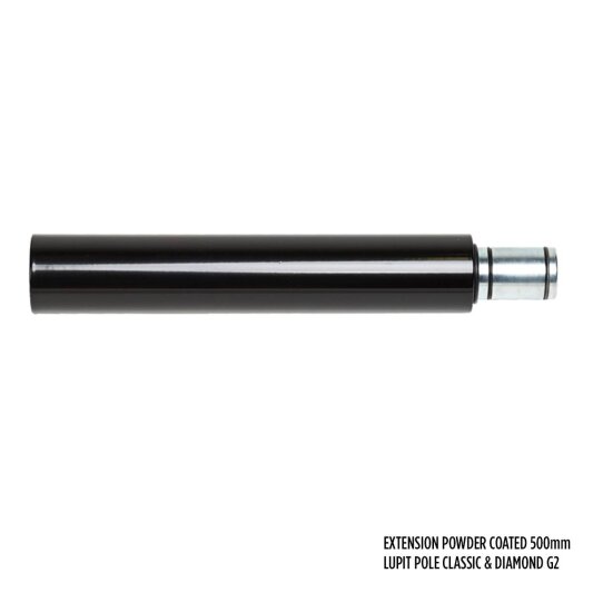 Lupit Pole G2 Extension 45 mm Pulverbeschichtet Schwarz 500 mm