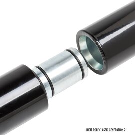 Lupit Pole Diamond G2 45 mm Pulverbeschichtet Schwarz 2,30 m - 2,80 m