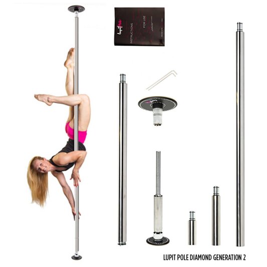 Lupit Pole Diamond G2 Edelstahl 42 mm 2,30 m - 3,30 m
