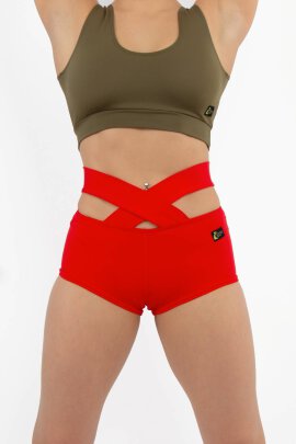 i-Style Shorts Criss Cross Colors XS Red