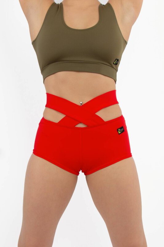 i-Style Shorts Criss Cross Colors M Red