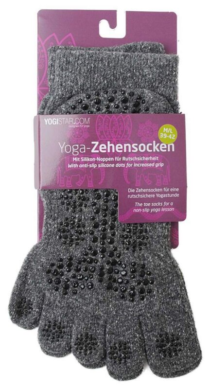 Yoga Zehensocken Graphit