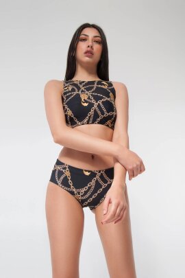 Pole Addict Crop Top Chaine Noir L