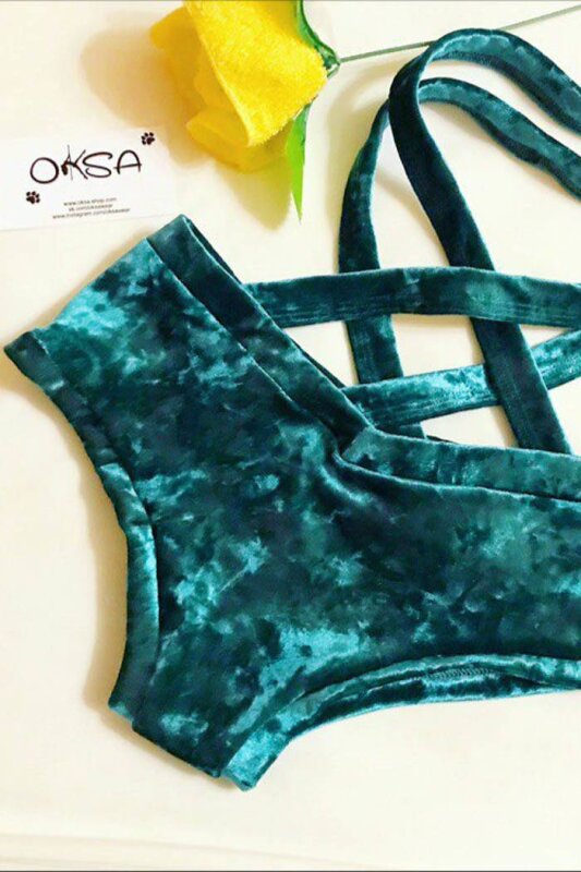 Oksawear Shorts Palma Samtgrün