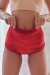 Oksawear High Waist Shorts Samt Blutrot