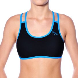 Dragonfly Top Xenia XS Schwarz / Himmelblau