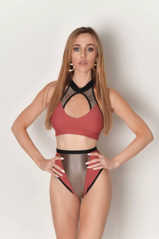 Oksawear Top Roxana Fuchsia/Silber XL