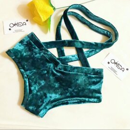 Oksawear Shorts Palma Samtgrün XS