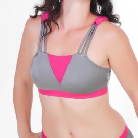 Pole Candy Top Cher S Grau / Pink