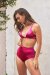 Lunalae Shorts High Waist Basic Satin Magenta S