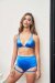 Lunalae Top Follow Me Satin Electric Blue L